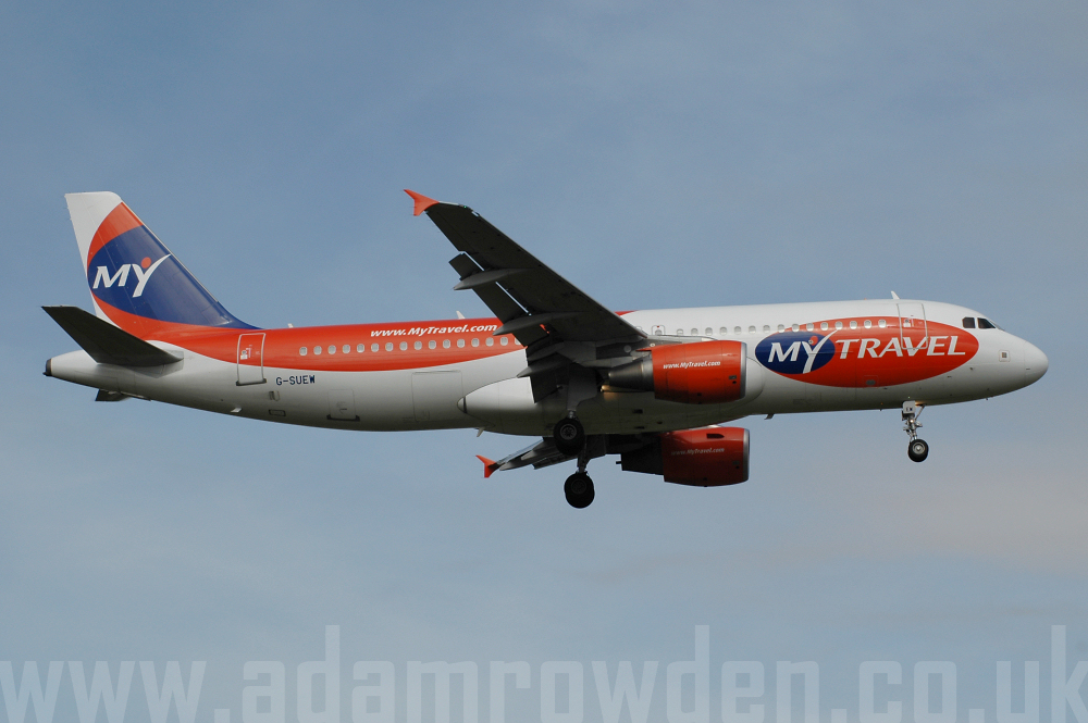 Photo of MyTravel Airways Airbus A320-214 G-SUEW (cn 1961) at London Stansted Airport (STN) on 15th August 2005