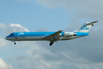 Photo of KLM Cityhopper Fokker 100 PH-OFM (cn 11475) at Newcastle Woolsington Airport (NCL) on 19th April 2006