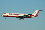 Photo of Air Berlin (opb Germania) Fokker 100 D-AGPE (cn 11300) at London Stansted Airport (STN) on 18th July 2006