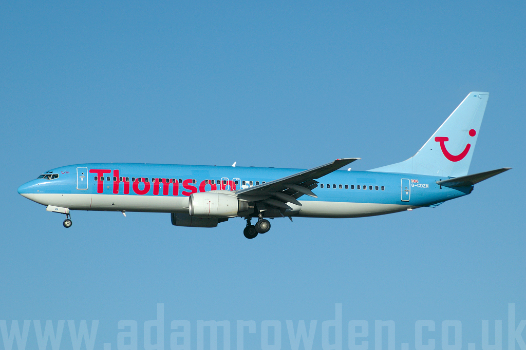 Photo of Thomsonfly Boeing 737-804 G-CDZM (cn 30466/505) at Newcastle Woolsington Airport (NCL) on 20th January 2007