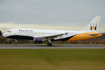 Photo of Monarch Airlines Airbus A320-212 G-MPCD (cn 379) at Manchester Ringway Airport (MAN) on 24th March 2008