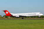 Photo of Helvetic Airways Fokker 100 HB-JVC (cn 11501) at Manchester Ringway Airport (MAN) on 14th May 2008